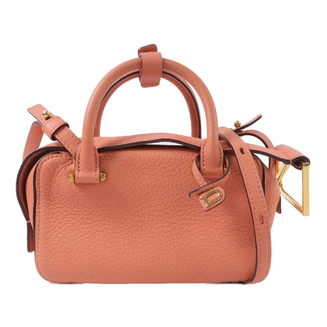 Delvaux AA0567 Cool Box Nano calfskin shoulder bag pink: Delvaux AA0567 Cool Box Nano calfskin shoulder bag pink A Delvaux Cool Box Nano 2 Way Shoulder Bag in pink calfskin leather, model AA0567. It features a shoulder strap and a two-way carry design. Cond