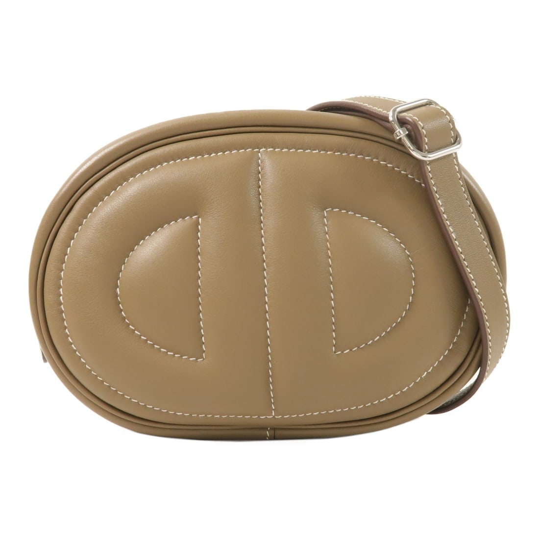 Hermes In The Loop 18 Swift Calfskin Waist Bag Etoupe PHW: Hermes In The Loop 18 Swift Calfskin Waist Bag Etoupe PHW Hermes In The Loop 18 waist bag/body bag in Etoupe Grey x GrayxEtoupe, made in France and stamped D (made in 2019). It is crafted from Vaux Sw