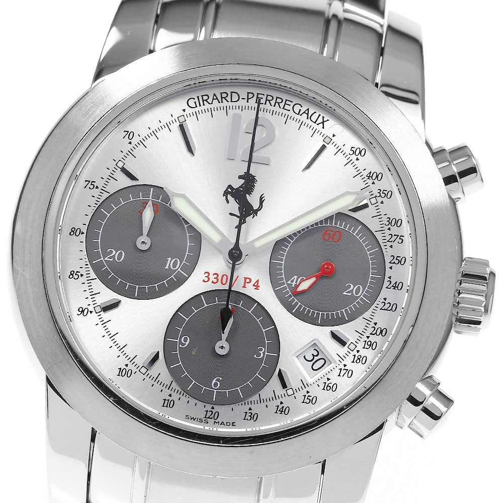 Girard Perregaux Ferrari 330 P4 Chrono Date Automatic Steel Watch (1 of 6)