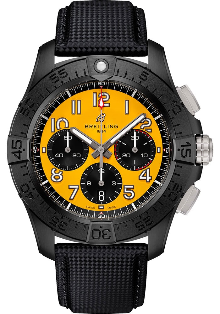 Breitling SB0147101I1X2 Avenger B01 Chronograph Mens Yellow Dial Watch Card (1 of 9)