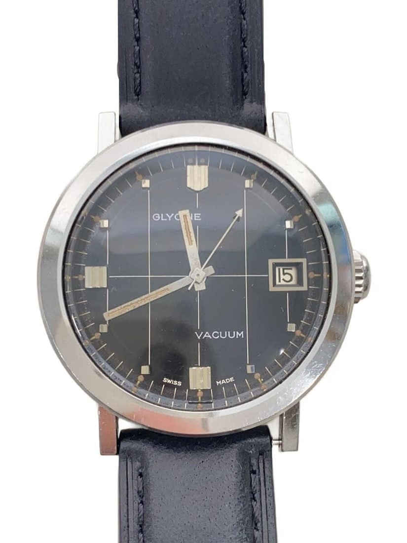 Glycine Swiss Leather Mens Sector Dial Wristwatch: Glycine Swiss Leather Mens Sector Dial Wristwatch This vintage GLYCINE men's wristwatch features a distinctive sector dial design and Swiss craftsmanship. The watch is slightly used and comes with a l