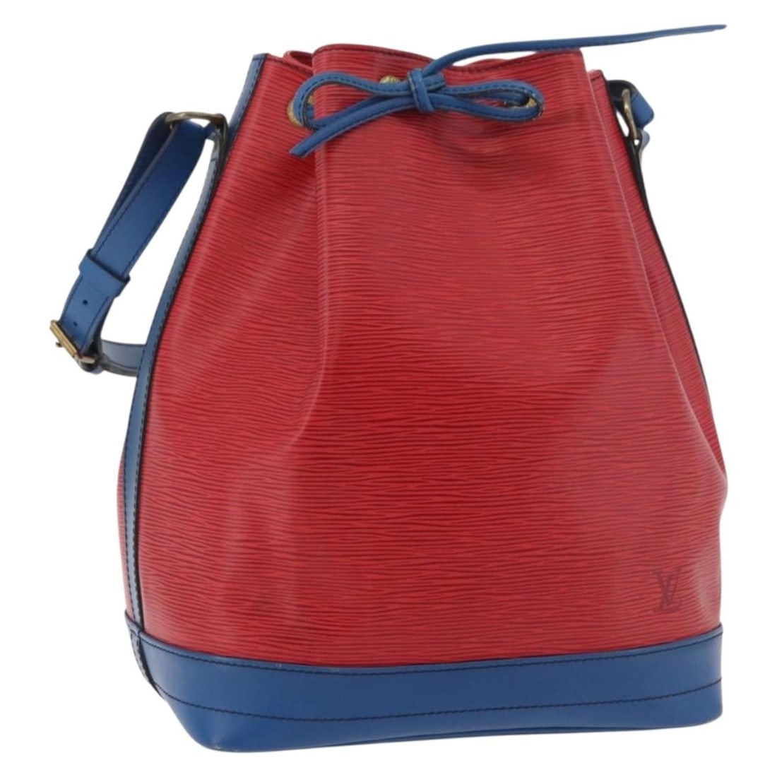 Louis Vuitton M44084 Noe Shoulder Bag Epi Leather Red Blue: Louis Vuitton M44084 Noe Shoulder Bag Epi Leather Red Blue Louis Vuitton Epi Noe shoulder bag in red and blue Epi leather, made in France. It features a shoulder strap with a drop of approximately