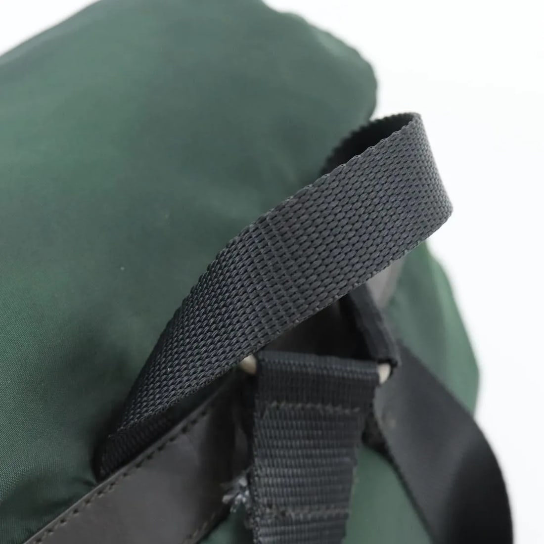 Prada Double Front Pocket Green Nylon Backpack - 16