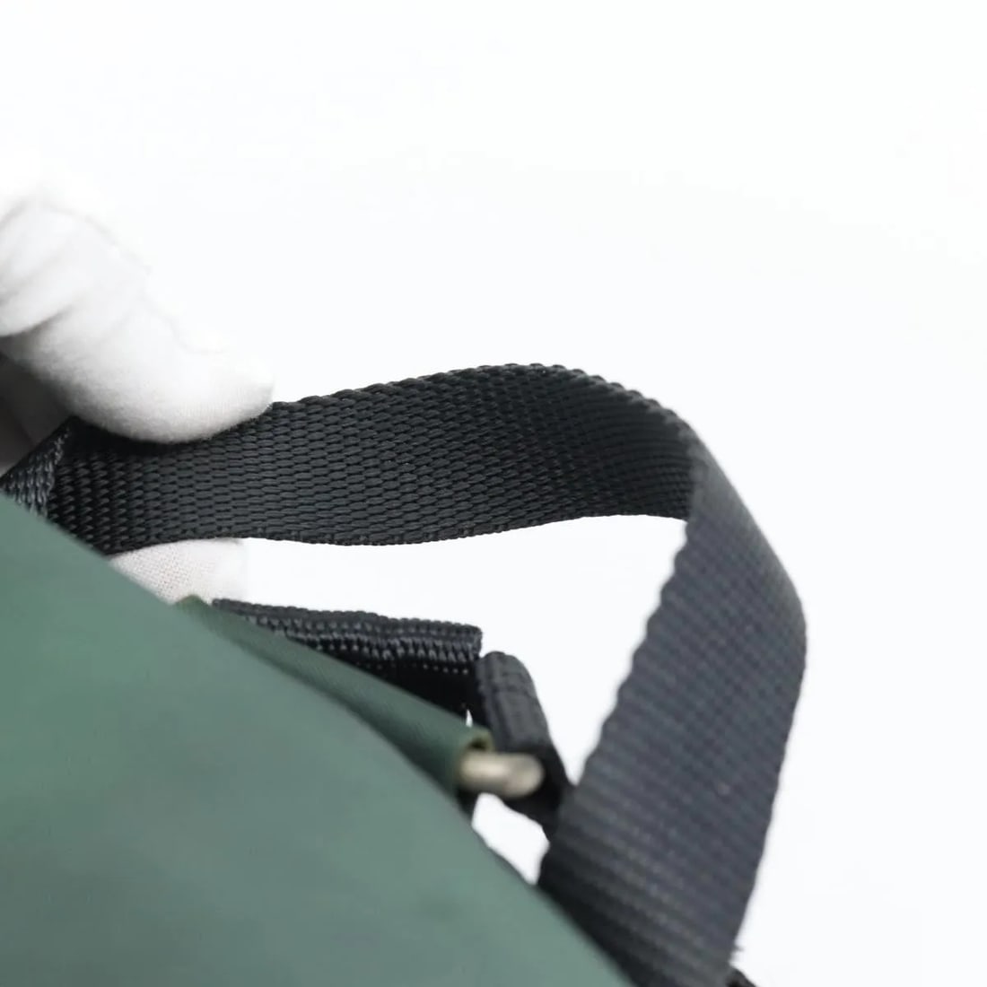 Prada Double Front Pocket Green Nylon Backpack - 17