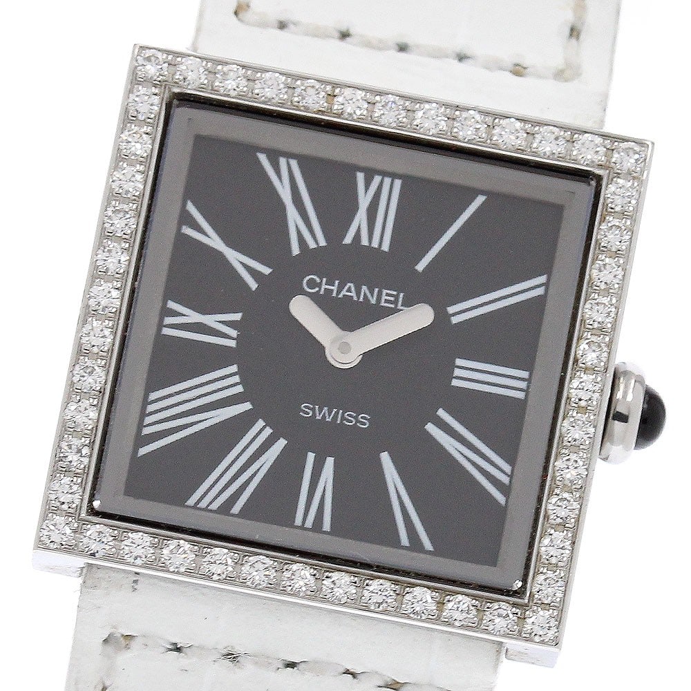 CHANEL Mademoiselle H0875 Ladies Quartz Watch Diamond Bezel (1 of 6)