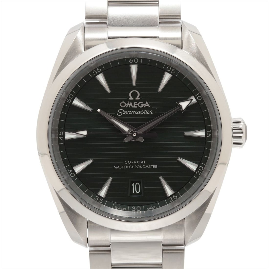 OMEGA Seamaster Aqua Terra 150M Co-Axial Master Chronometer Steel Men's Watch: OMEGA Seamaster Aqua Terra 150M Co-Axial Master Chronometer Steel Men's Watch Pre-owned OMEGA Seamaster Aqua Terra 150M Co-Axial Master Chronometer men's wristwatch in stainless steel, made in Switzer