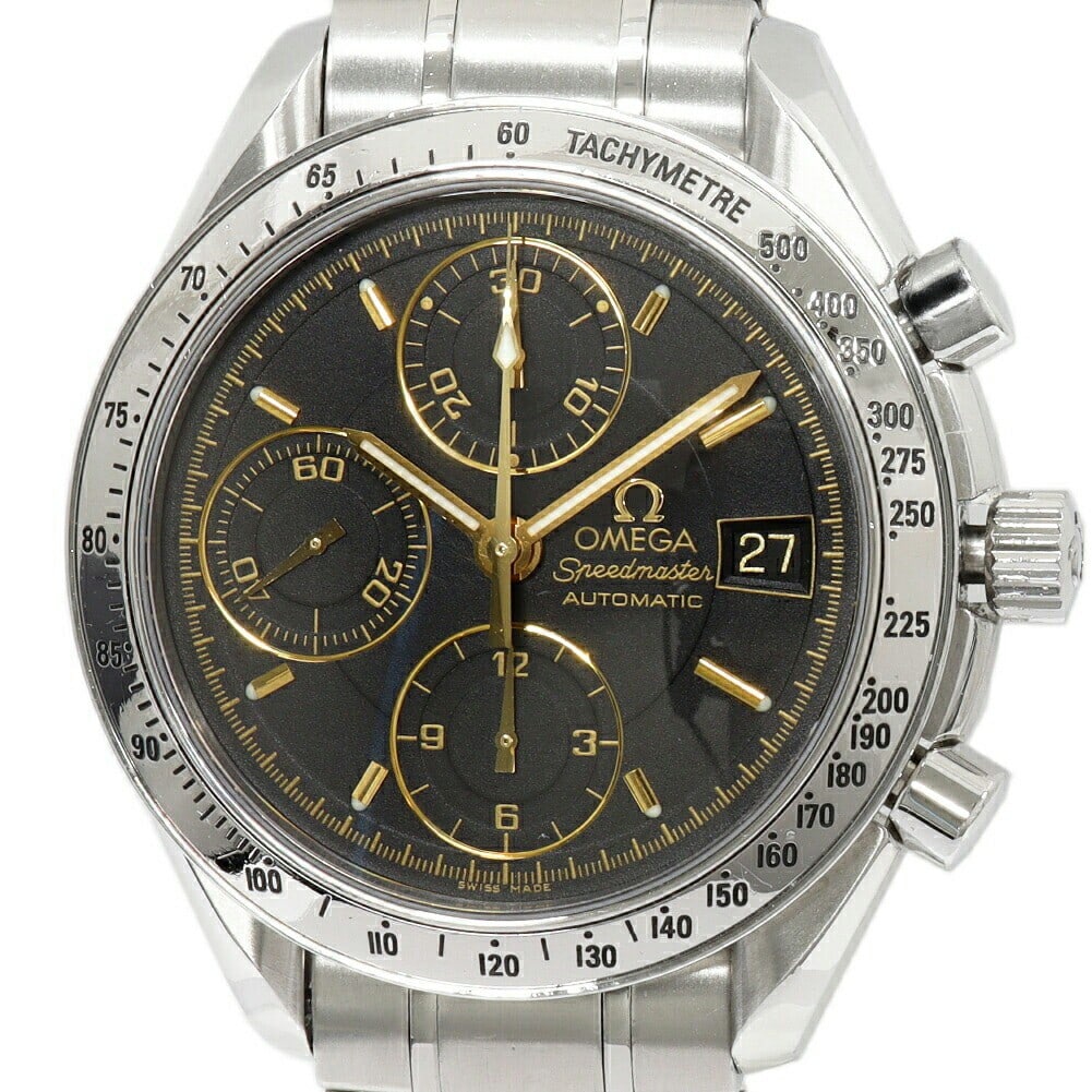 Omega Speedmaster Date 3513.54 Automatic Chronograph Steel Watch: Omega Speedmaster Date 3513.54 Automatic Chronograph Steel Watch This OMEGA Speedmaster Date 3513.54 men's wristwatch features a stainless steel case and band with a black dial. It is equipped with au