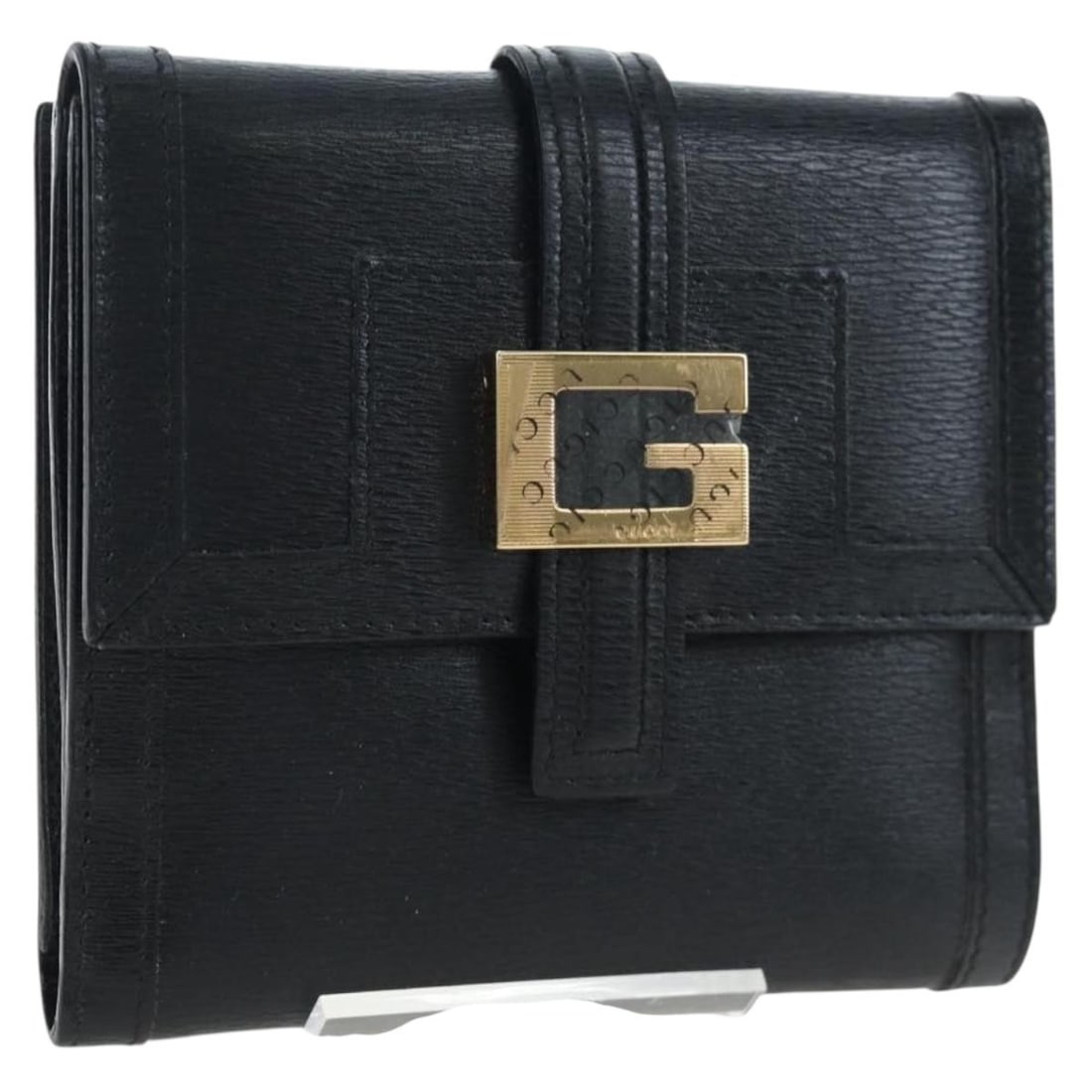 Gucci G Leather Trifold Wallet Black with Box (1 of 18)