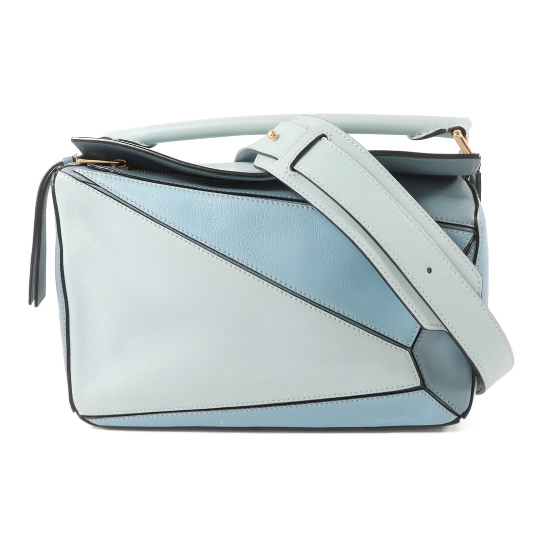 LOEWE calfskin 2 way handbag with shoulder strap blue (1 of 18)