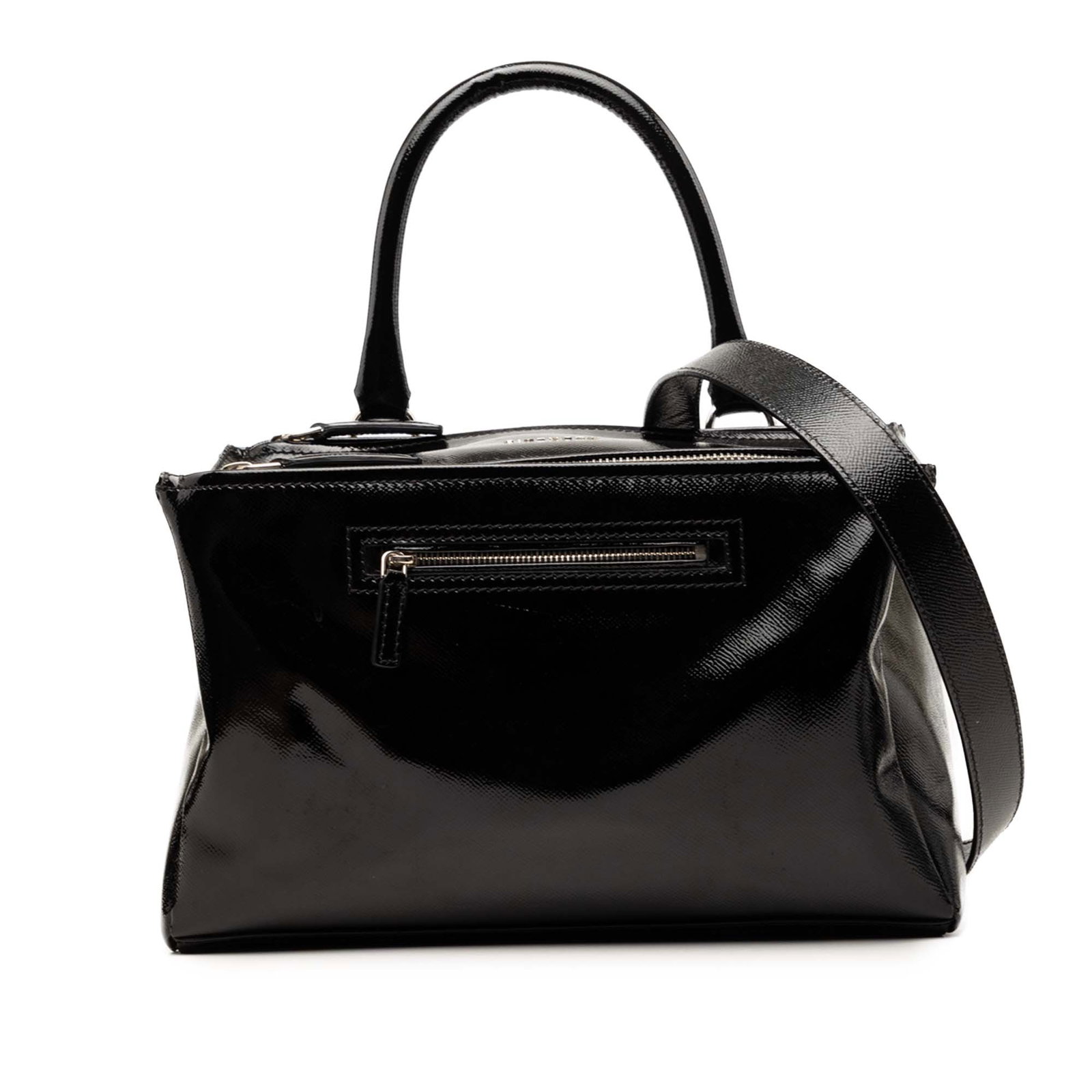 Givenchy Pandora Medium Black Patent Leather Satchel Bag (1 of 10)