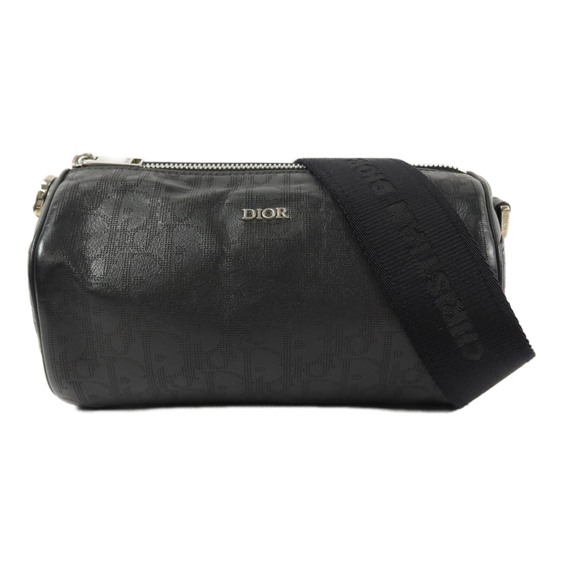Dior CD Roller Messenger Shoulder Bag Black Calfskin Leather (1 of 17)