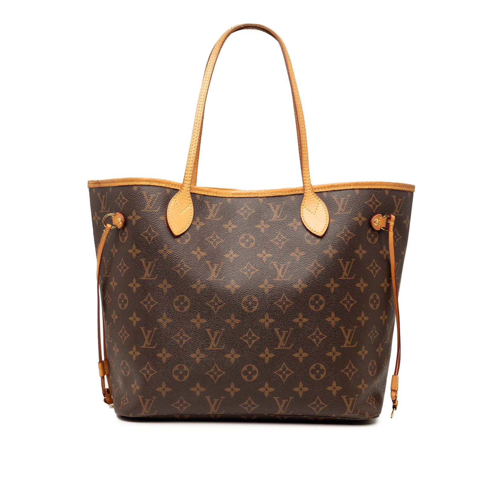 Louis Vuitton Neverfull MM monogram canvas tote bag: Louis Vuitton Neverfull MM monogram canvas tote bag This Louis Vuitton Monogram Neverfull MM features the classic monogram canvas body with flat leather handles and a top lobster clasp closure. The in