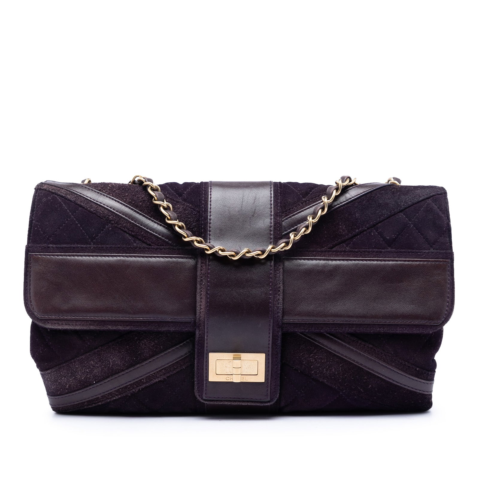 Chanel Reissue 2.55 227 Double Flap Union Jack Suede Bag (1 of 6)