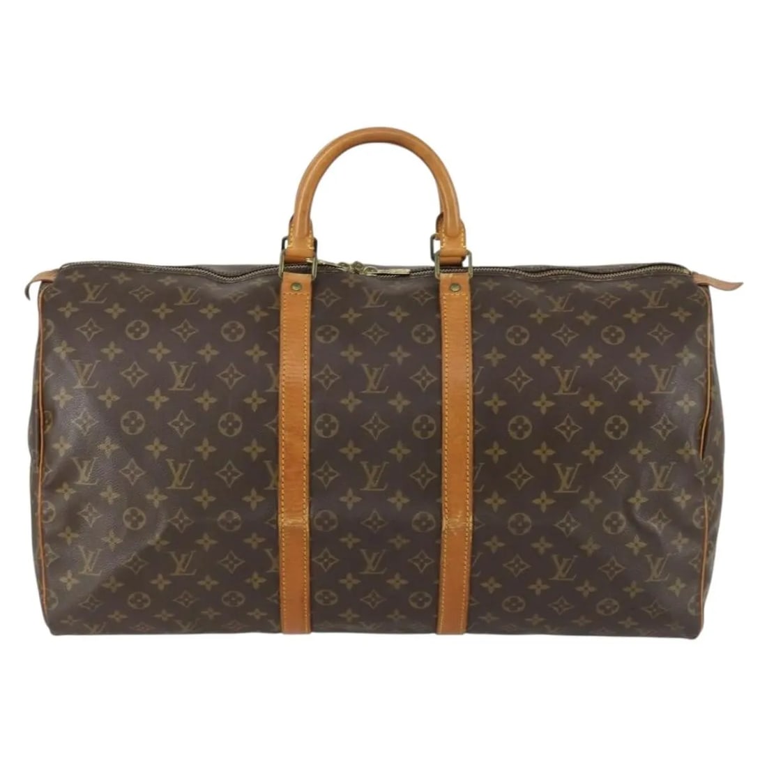 Louis Vuitton Monogram Canvas Keepall Unisex Travel Bag Brown 55cm (1 of 18)