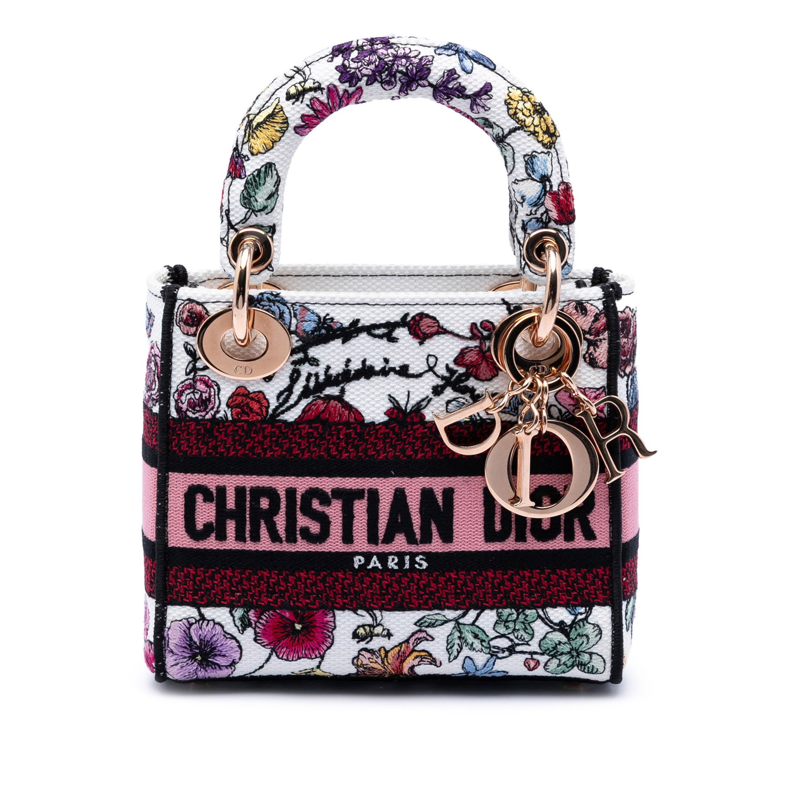 Mini Lady D Lite Florilegio Embroidered Canvas Bag by Dior (1 of 7)