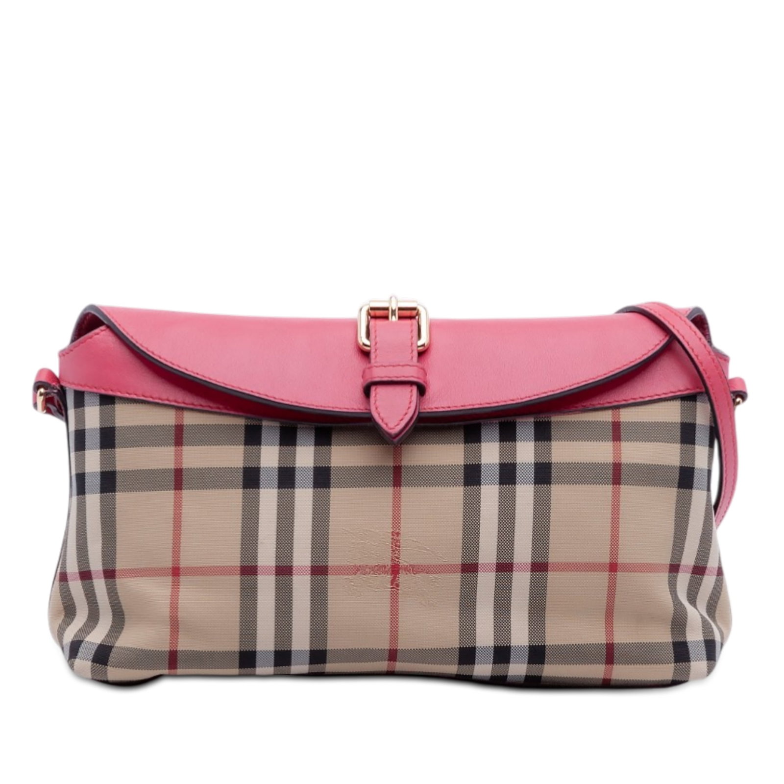 Burberry Leah Crossbody Bag in Haymarket Check Canvas with Leather Trim (1 of 8)