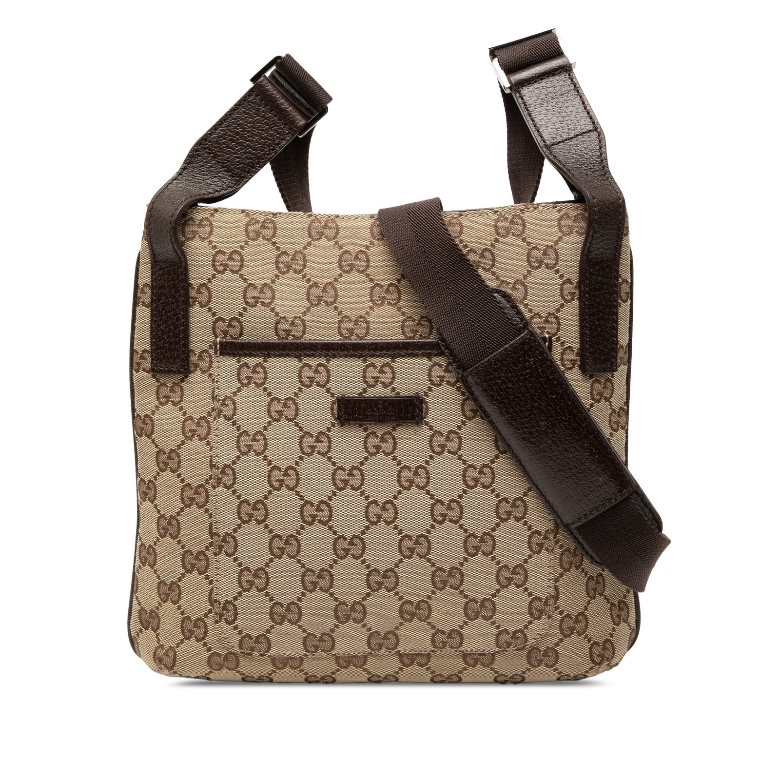 Gucci GG Canvas Beige Crossbody Bag: Gucci GG Canvas Beige Crossbody Bag This Gucci GG Canvas Crossbody bag features a beige canvas body with leather trim and an adjustable flat canvas shoulder strap. It is designed with a top zip closur