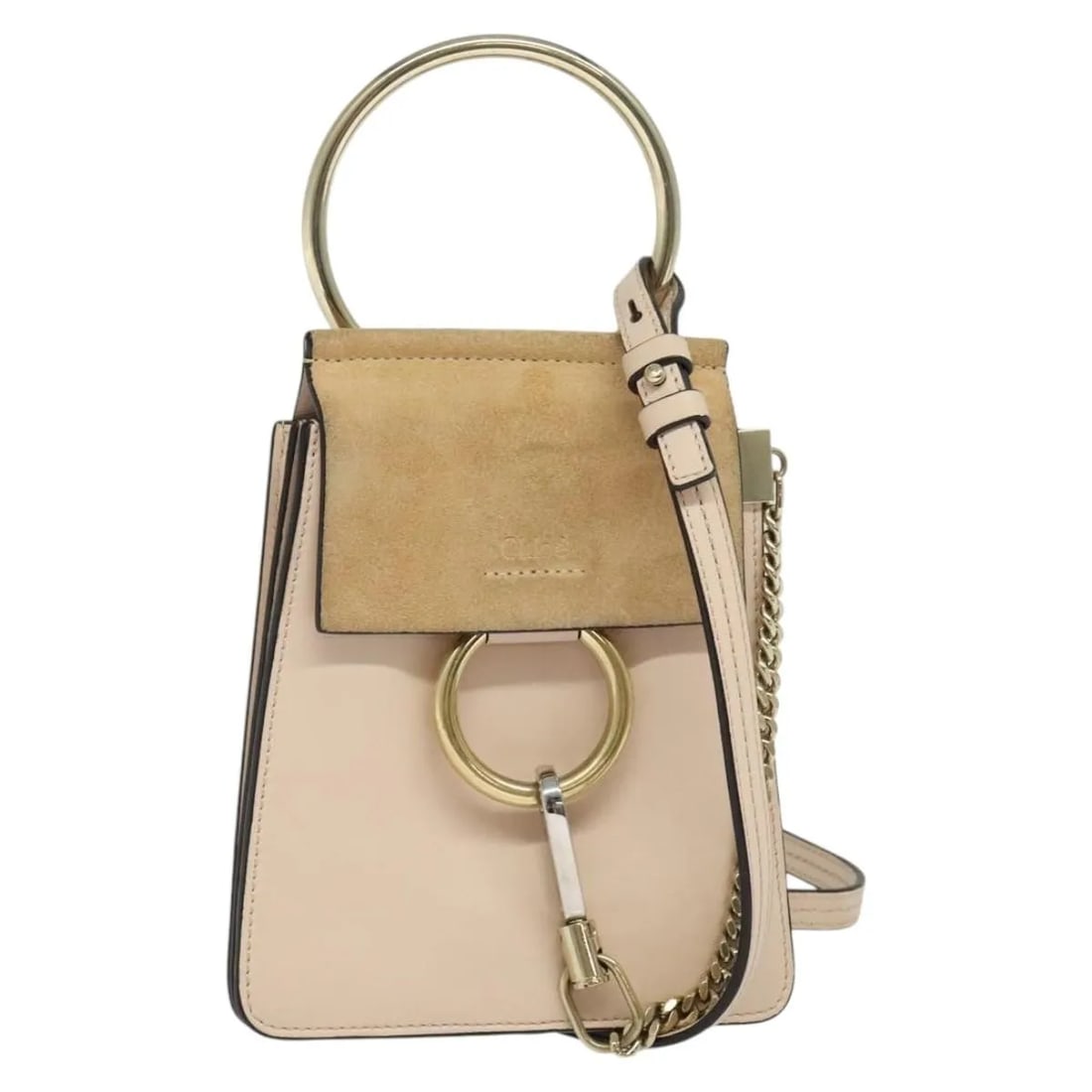 Chloe Faye Crossbody Bag Beige Leather Suede Italy (1 of 18)