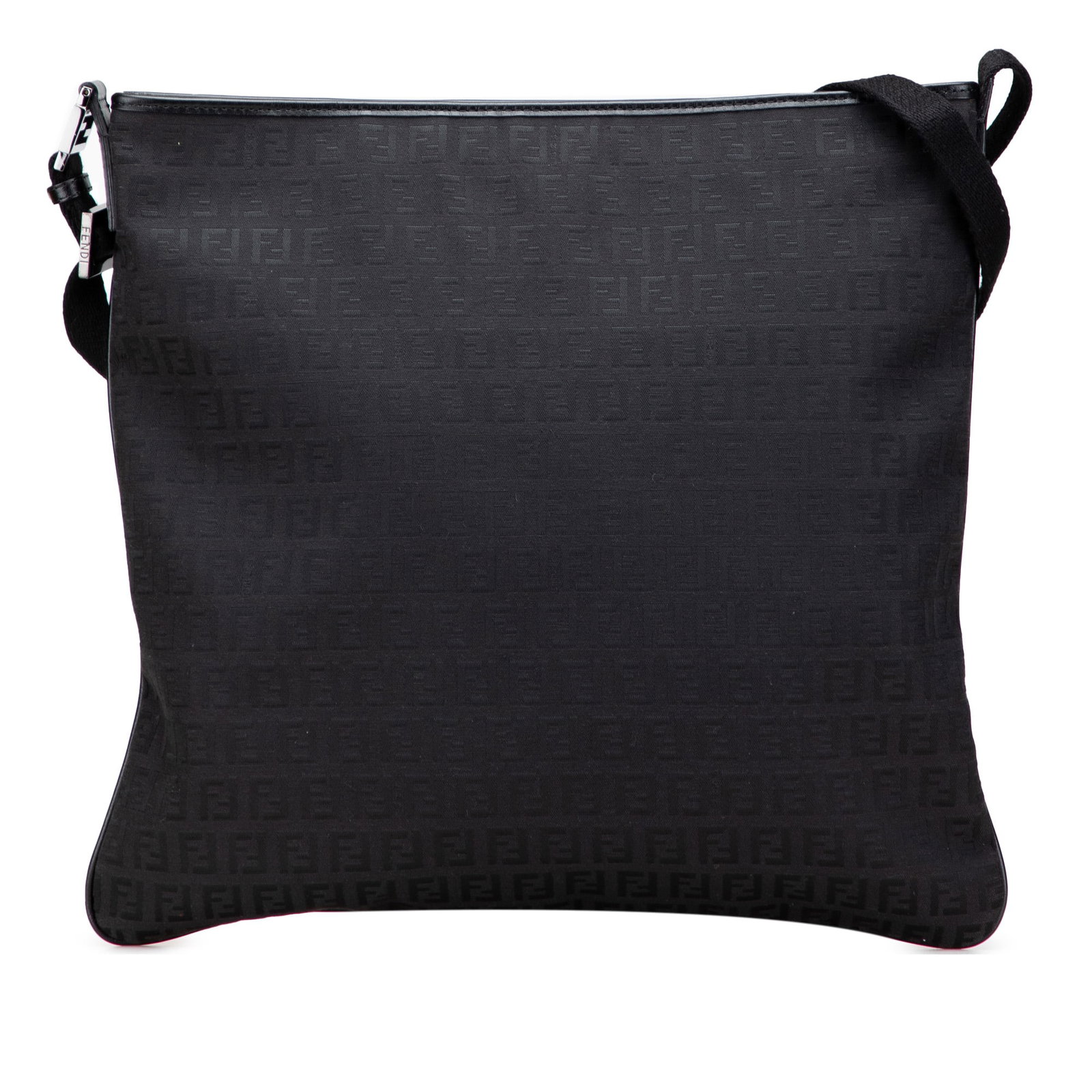Fendi Zucchino Canvas Crossbody Bag Black Fabric Italy: Fendi Zucchino Canvas Crossbody Bag Black Fabric Italy This Fendi Zucchino Canvas Crossbody bag is a stylish accessory featuring a durable canvas body complemented by leather trim. It comes with an ad