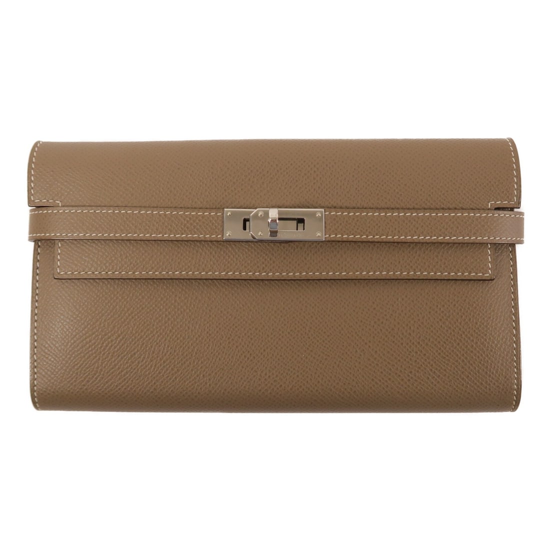 Hermes Kelly Long Wallet Etoupe Epsom Calfskin PHW (1 of 13)