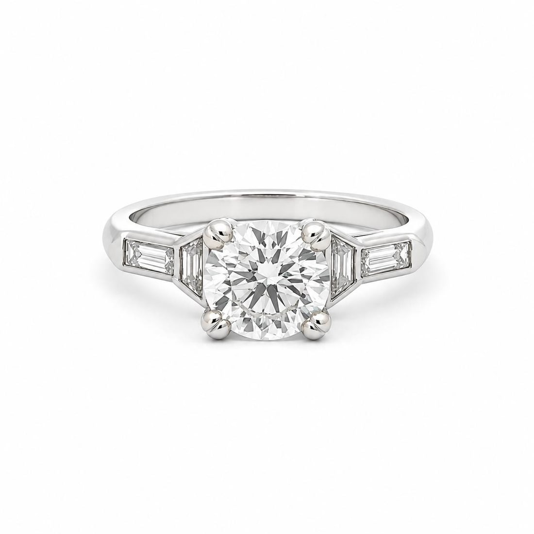 GIA Certified Platinum Diamond Ring 1.36ct Old Round Center: GIA Certified Platinum Diamond Ring 1.36ct Old Round Center This antique engagement ring features a certified 1.06 carat natural old circular cut diamond at its center, graded F color and SI1 clarity 