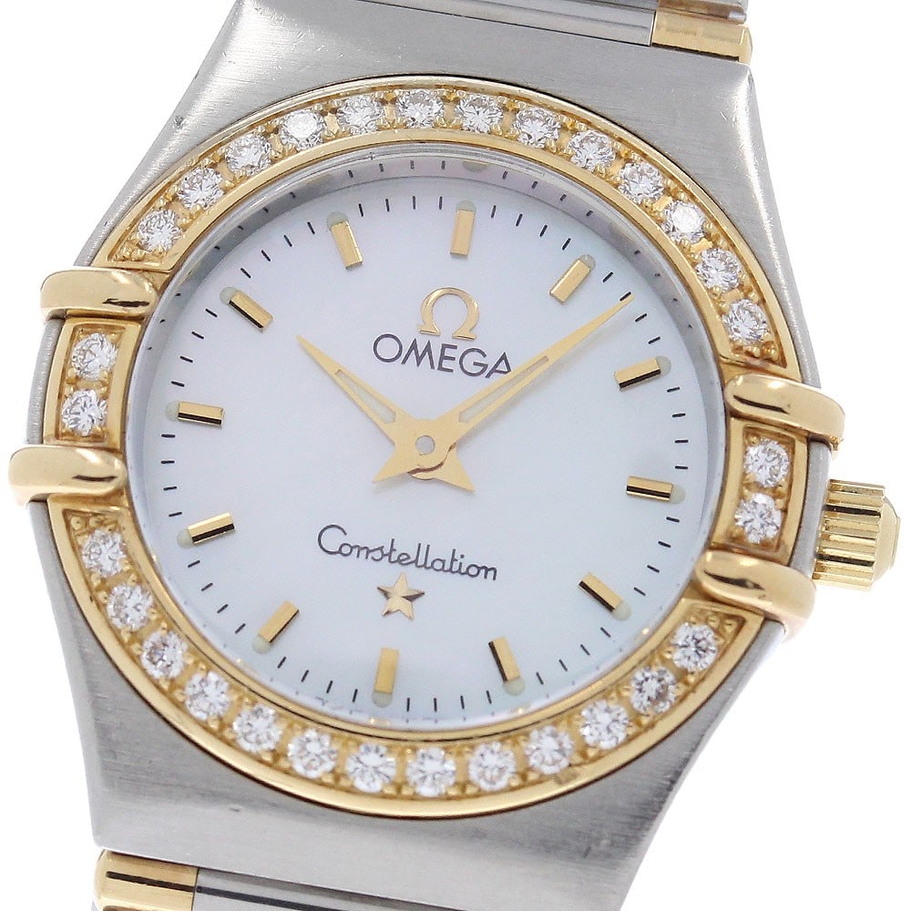OMEGA Constellation Mini 1367.70 Women's Quartz Wristwatch: OMEGA Constellation Mini 1367.70 Women's Quartz Wristwatch Omega Constellation Mini Quartz ladies wristwatch, model 1367.70, made in Switzerland. This pre-owned watch features a white mother-of-pearl 