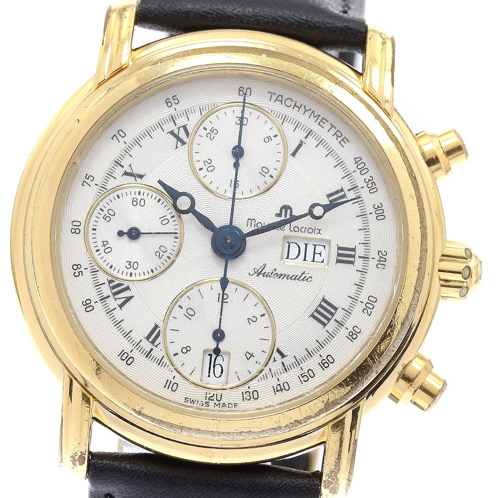 Maurice Lacroix Masterpiece automatic chronograph day date watch 39701 (1 of 5)