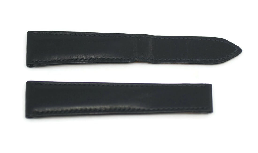 Authentic Bedat & Co Black Leather Wristwatch Strap 19mm: Authentic Bedat & Co Black Leather Wristwatch Strap 19mm Enhance your wristwatch with this exquisite Bedat & Co Black Leather Strap. Crafted from high-quality leather, this strap features a sleek blac