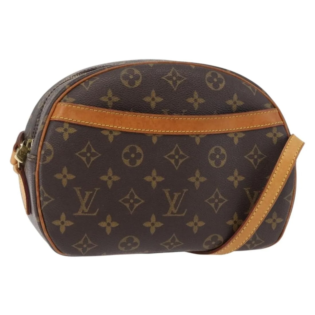 Louis Vuitton Blois Brown Monogram Canvas Shoulder Bag: Louis Vuitton Blois Brown Monogram Canvas Shoulder Bag This Louis Vuitton Blois Handbag features the iconic monogram canvas in brown, designed for women. Made in France, it offers a classic silhouette