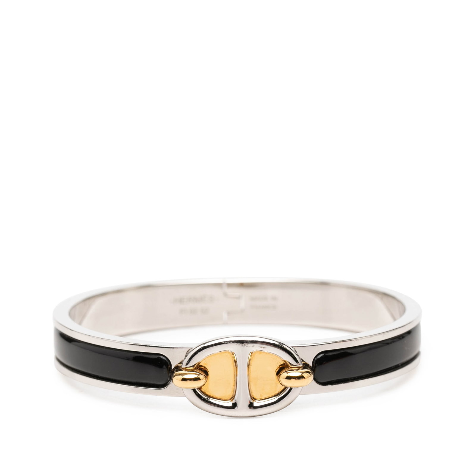 Hermes Clic Chaine d Ancre PM Mini Enamel Bracelet Black (1 of 6)