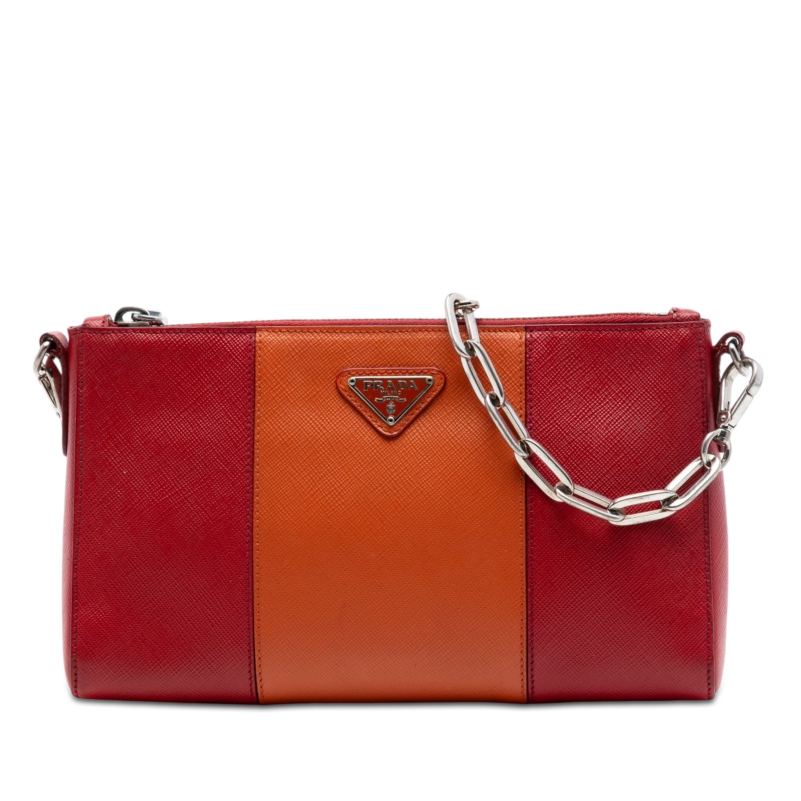 Prada Bicolor Saffiano Lux red leather crossbody bag (1 of 6)
