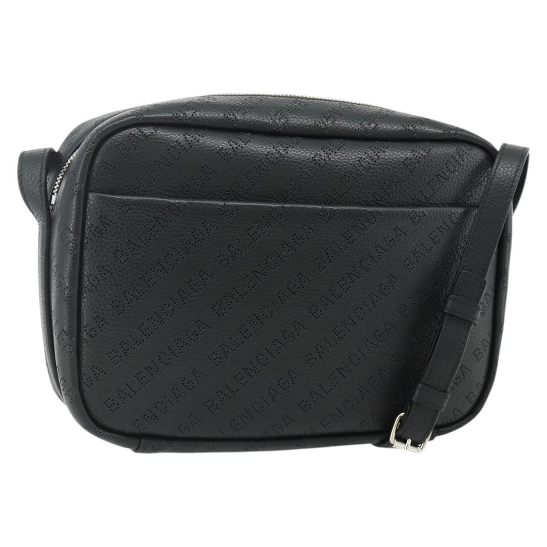 Balenciaga black leather shoulder bag 679267: Balenciaga black leather shoulder bag 679267 This Balenciaga Every Day shoulder bag is expertly crafted from black leather and features a sleek, minimalist design. Made in Italy, the bag offers a stru
