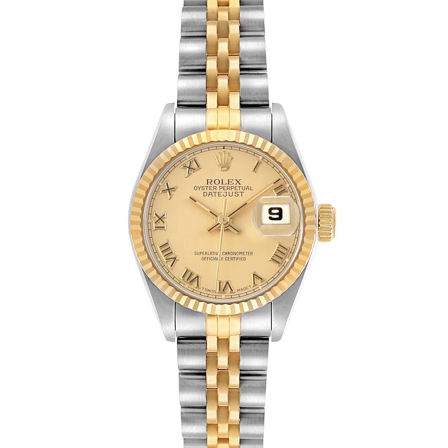 Rolex Datejust Lady Ref 69173 Champagne Roman Dial D-Link Jubilee Bracelet Watch: Rolex Datejust Lady Ref 69173 Champagne Roman Dial D-Link Jubilee Bracelet Watch This Rolex Datejust Lady watch features a champagne Roman stick dial, a fluted bezel, and a D-Link Jubilee bracelet. De