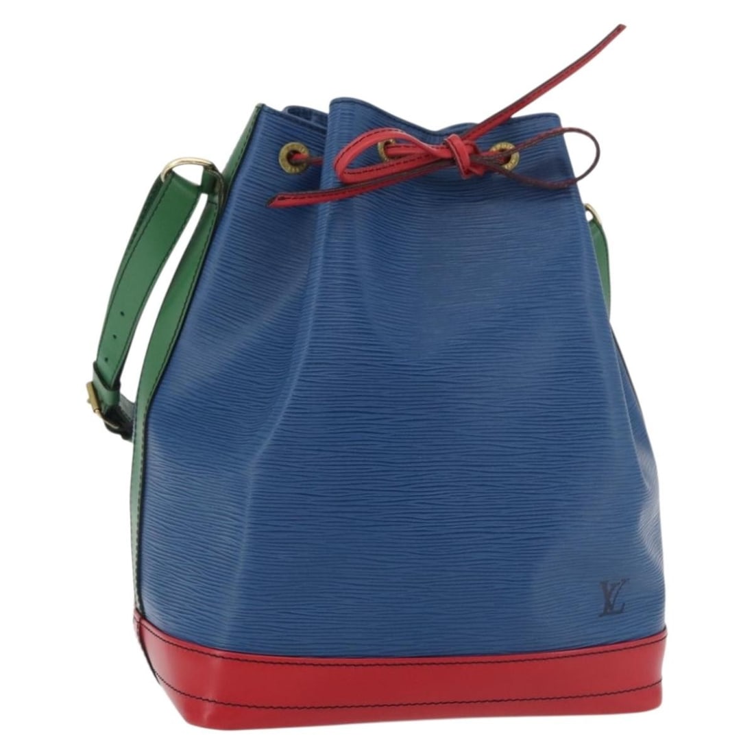 Louis Vuitton M44082 Noe Shoulder Bag in Epi Leather Tricolor: Louis Vuitton M44082 Noe Shoulder Bag in Epi Leather Tricolor Louis Vuitton Epi Tricolor Noe shoulder bag in blue, red, and green Epi leather, made in France. This women's bag features the M44082 prod