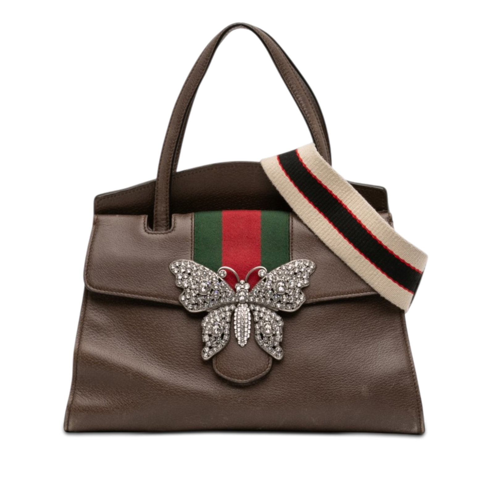 Gucci Linea Totem Medium Brown Calfskin Satchel Bag (1 of 6)
