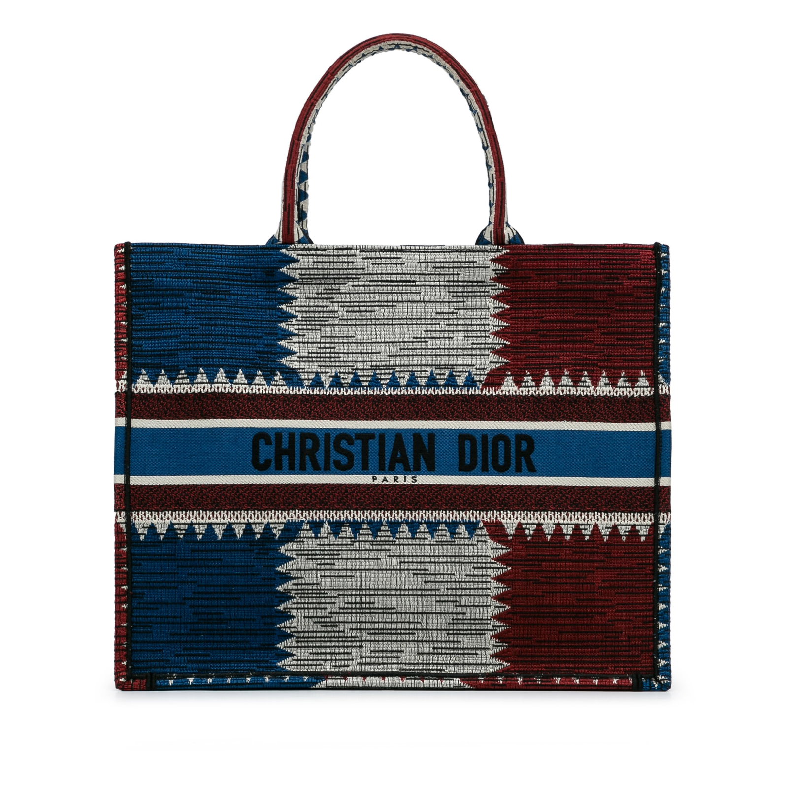 Dior Large French Flag Canvas Tote Blue Bag: Dior Large French Flag Canvas Tote Blue Bag Introducing the Dior Large French Flag Book Tote, a stylish and functional accessory perfect for your everyday needs. This tote features a printed canvas bo