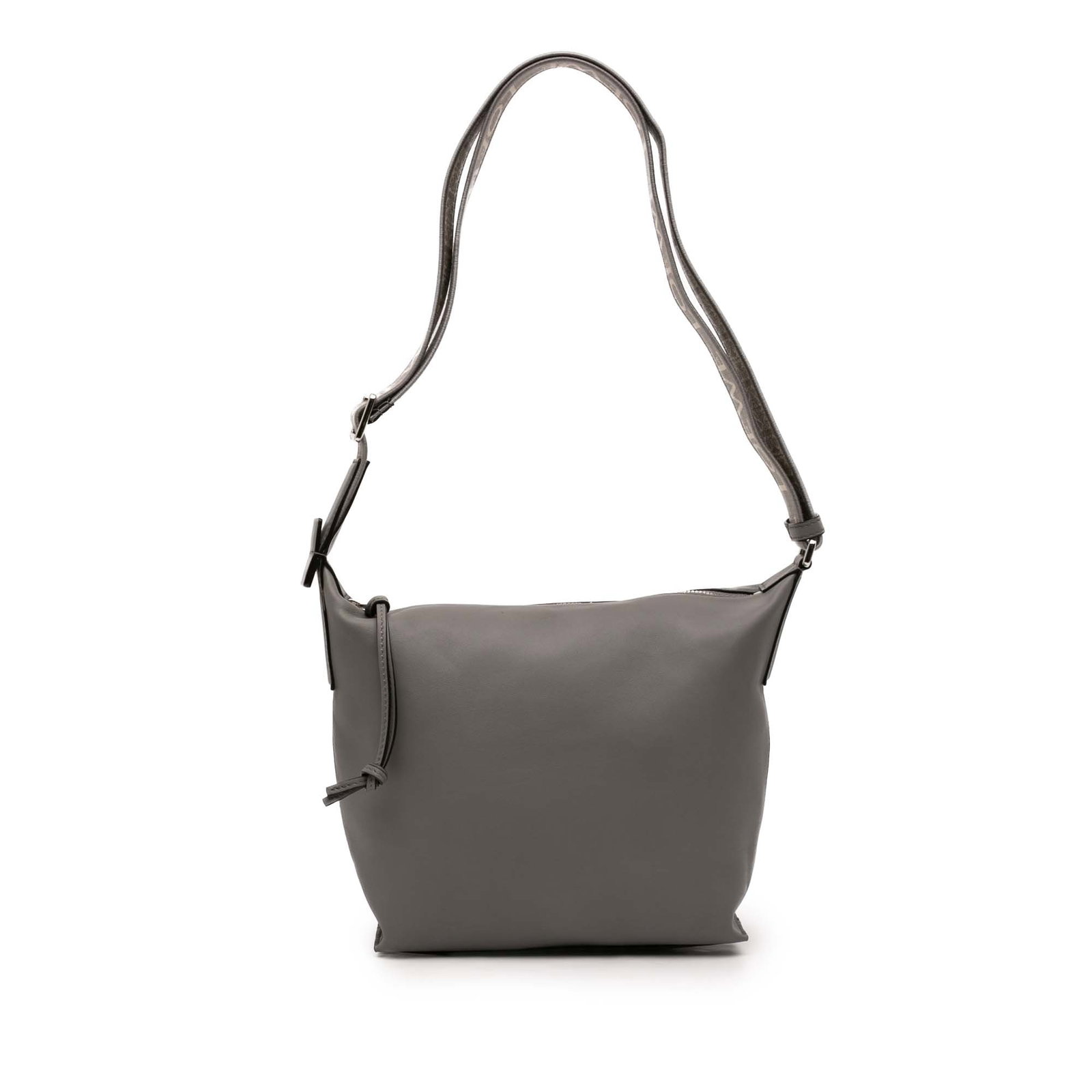 LOEWE Cubi Small Gray Calfskin Crossbody Bag (1 of 7)