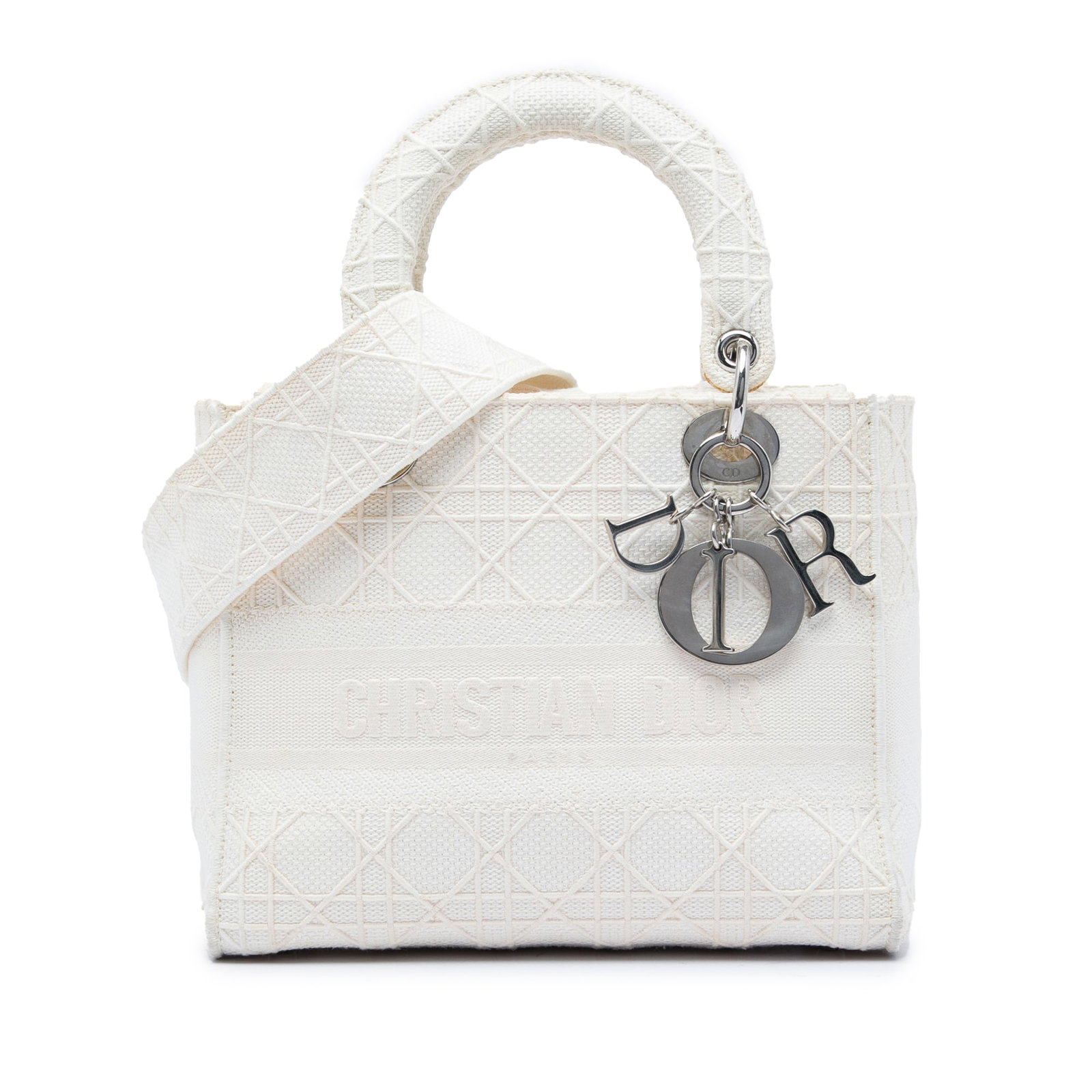 Dior Lady D Lite Medium Cannage Embroidered Canvas Bag (1 of 5)