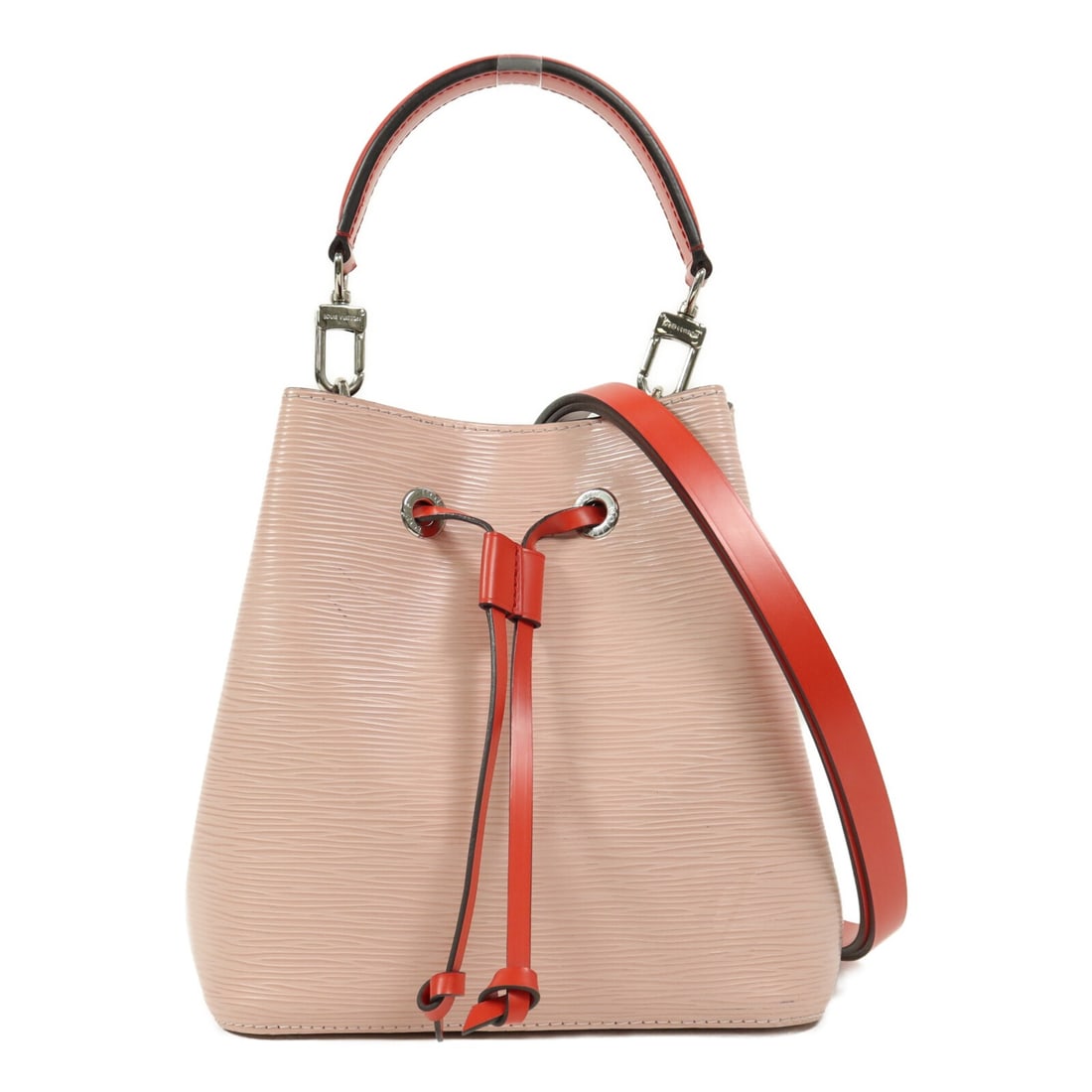 Louis Vuitton Neo Noe BB Epi Calfskin Shoulder Bag M53609 Rose Ballerine: Louis Vuitton Neo Noe BB Epi Calfskin Shoulder Bag M53609 Rose Ballerine Louis Vuitton Neo Noe BB 2 Way Shoulder Bag, model M53609, in Rose Ballerine and pink tones. It is made from Epi and calfskin (