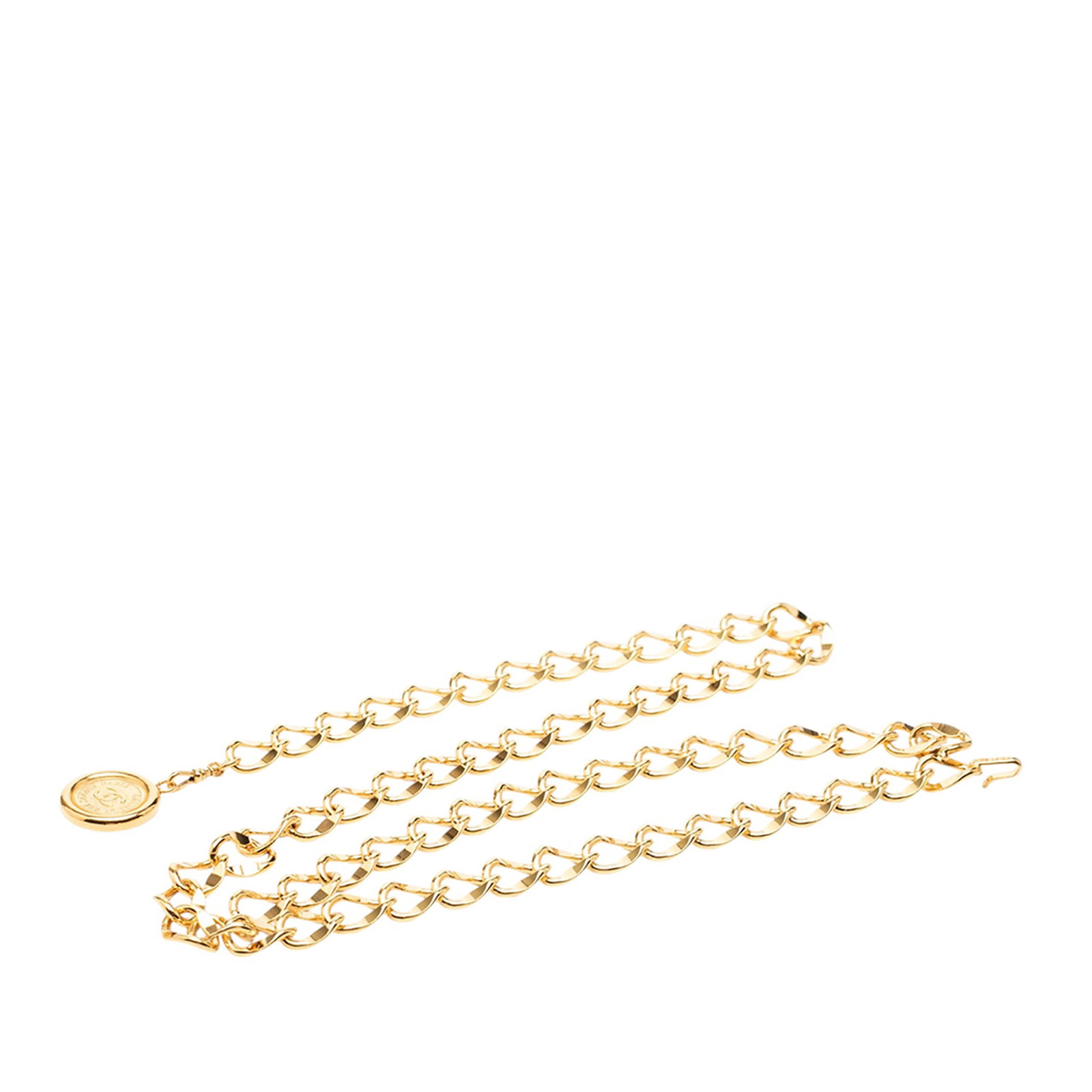 Chanel 31 Rue Cambon CC Medallion Gold Tone Chain Belt (1 of 5)