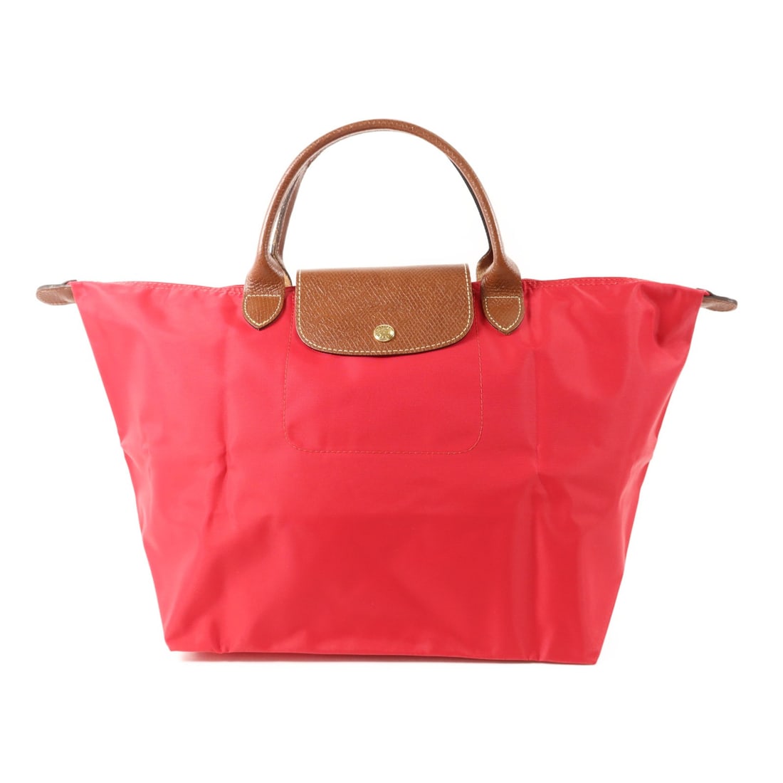 Longchamp Red Nylon Tote Bag with Gold Tone Hardware (1 of 18)