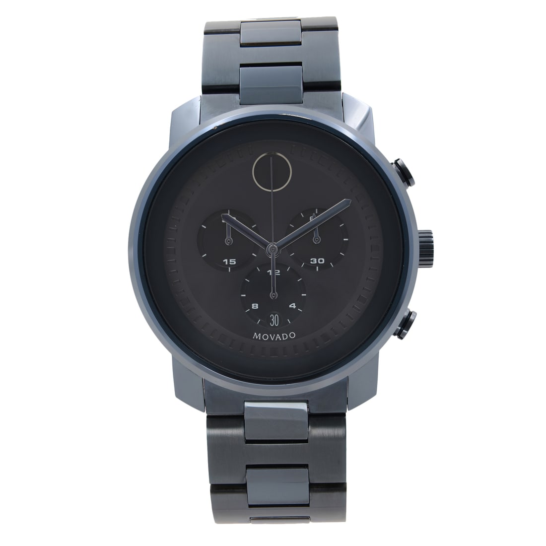 Movado Bold 44mm Blue Dial Quartz Men's Watch PVD Coated Stainless Steel: Movado Bold 44mm Blue Dial Quartz Men's Watch PVD Coated Stainless Steel Discover the Movado Bold, a stylish and modern wristwatch designed for the casual wearer. This men's watch features a striking 
