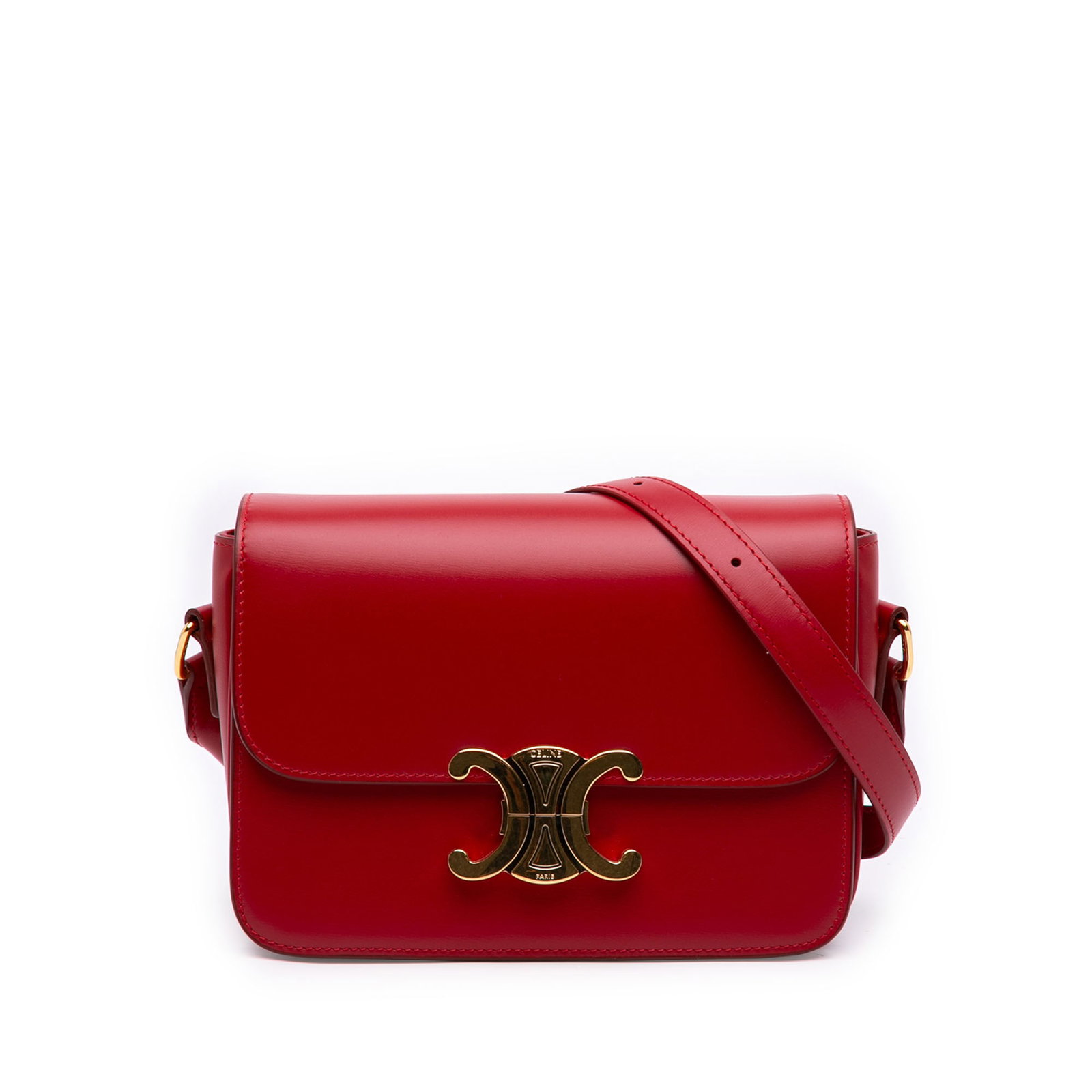 Celine Teen Triomphe Red Leather Crossbody Bag (1 of 6)