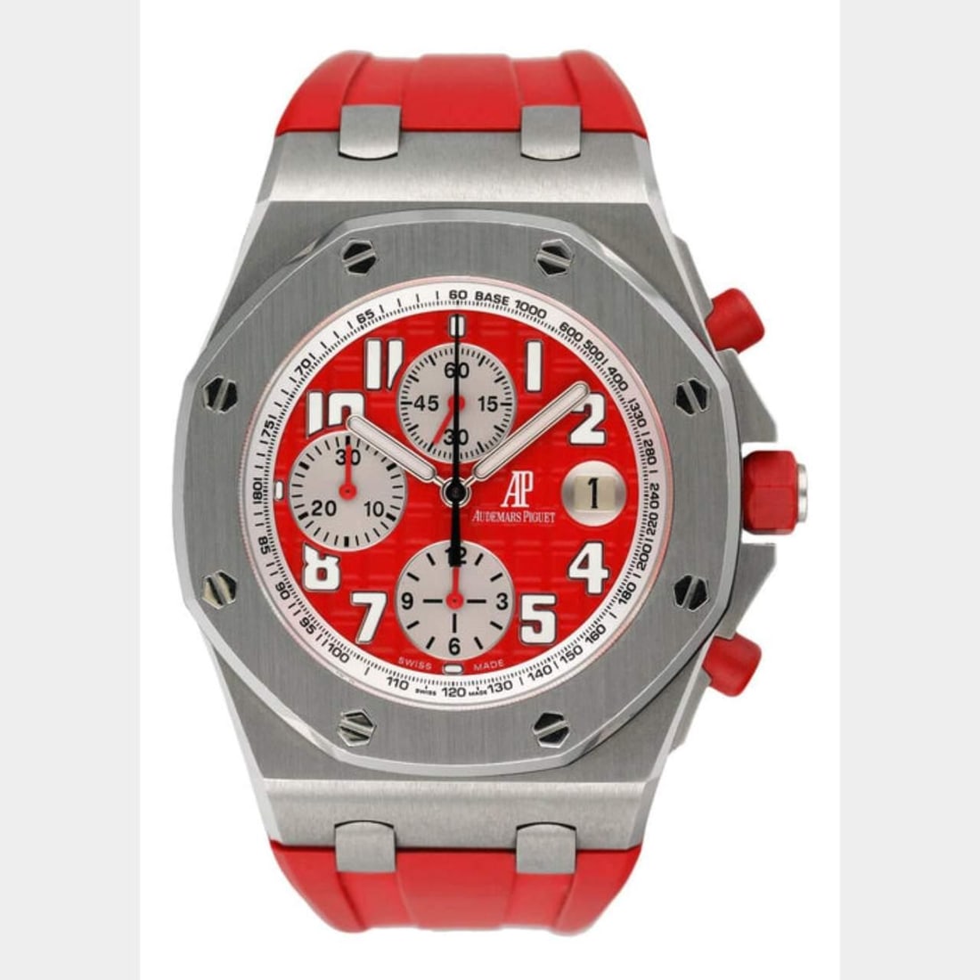 Audemars Piguet Royal Oak Offshore Rhone Fusterie Limited Edition 44mm Watch: Audemars Piguet Royal Oak Offshore Rhone Fusterie Limited Edition 44mm Watch The Audemars Piguet Stainless Steel Royal Oak Offshore Rhone Fusterie Limited Edition Watch is a stunning timepiece featuri