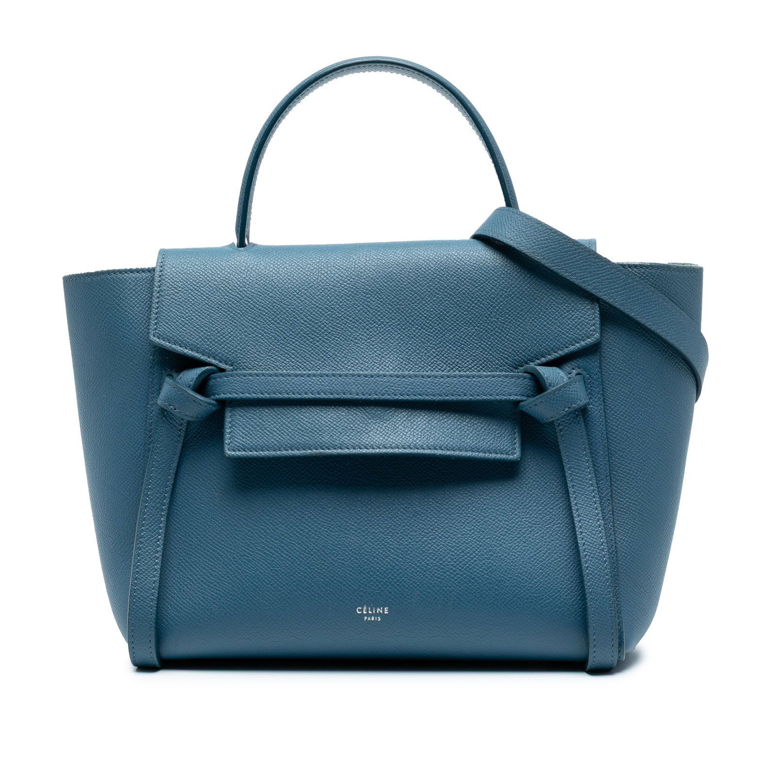 Celine Micro Grained Calfskin Belt Bag Blue Italy: Celine Micro Grained Calfskin Belt Bag Blue Italy Introducing the Celine Micro Grained Calfskin Belt Bag, a chic satchel crafted from luxurious grained calf leather. This stylish bag features a flat l