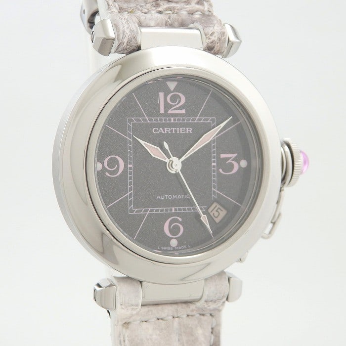 Cartier Pasha C W3109599 Automatic Wristwatch Black Dial Limited Edition: Cartier Pasha C W3109599 Automatic Wristwatch Black Dial Limited Edition Pre-owned Cartier Pasha C women's wristwatch, reference W3109599, from the 2007 Christmas Limited Edition. It features a