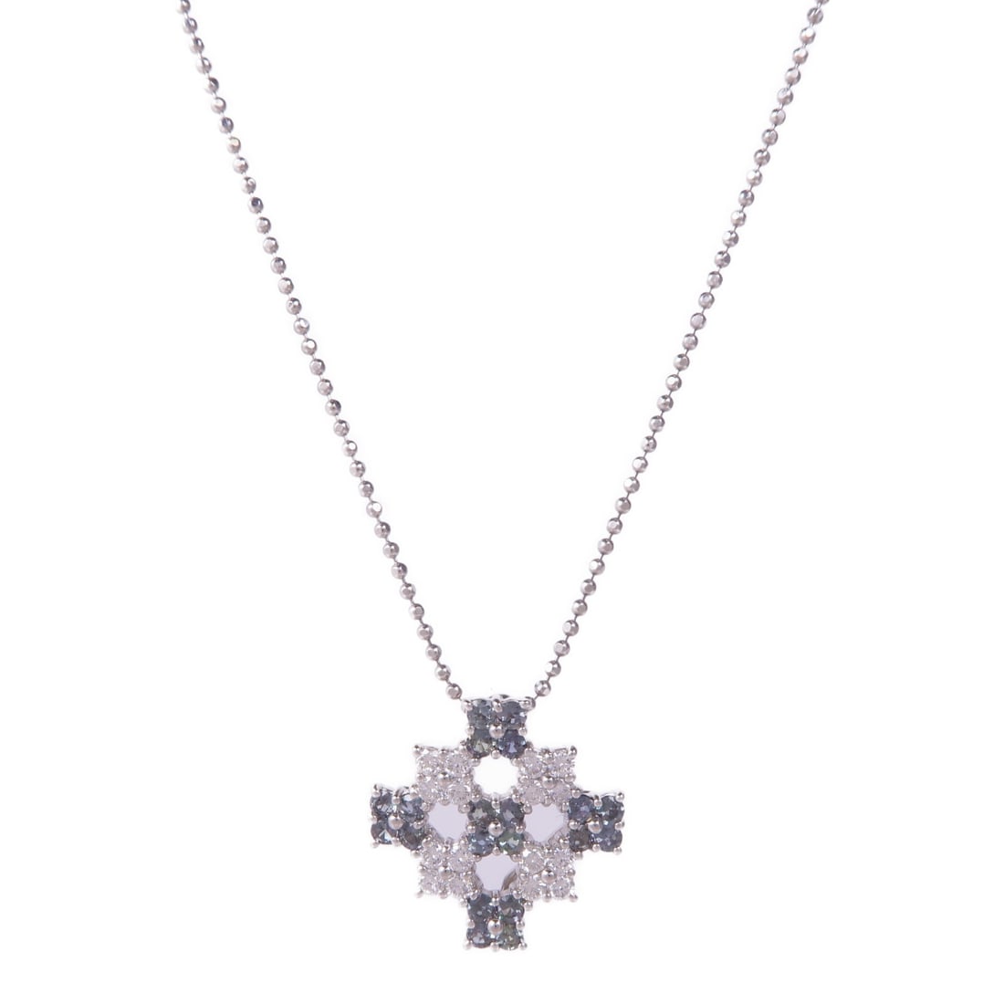 Pt900 Pt850 Platinum Alexandrite Diamond Necklace 0.70ct 0.50ct: Pt900 Pt850 Platinum Alexandrite Diamond Necklace 0.70ct 0.50ct An Alexandrite and diamond necklace crafted in platinum, featuring a clear-to-green color change. The piece is made with Pt900 and Pt850