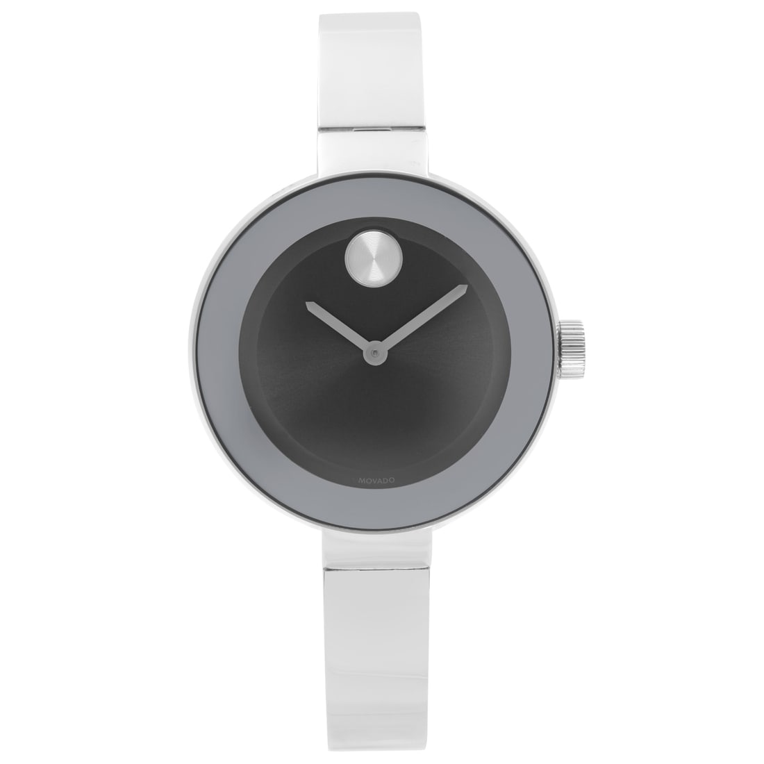 Movado Bold 33mm Stainless Steel Ladies Watch 3600424 Black Dial Quartz: Movado Bold 33mm Stainless Steel Ladies Watch 3600424 Black Dial Quartz Discover elegance with the Movado Bold Ladies Wristwatch, featuring a sophisticated 33mm round stainless steel case and a striki