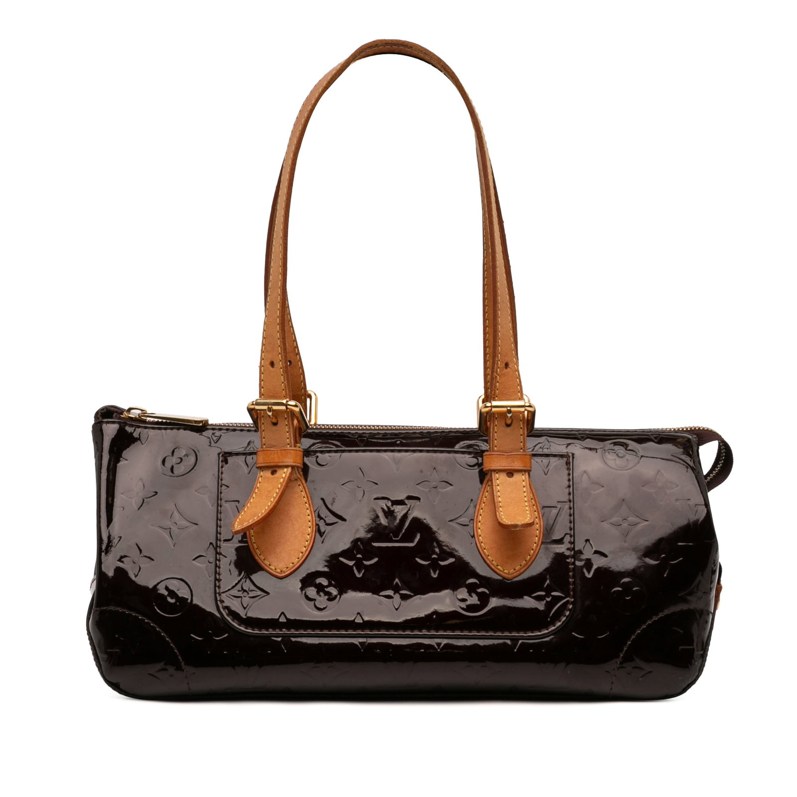 Louis Vuitton Rosewood Avenue Monogram Vernis Leather Shoulder Bag: Louis Vuitton Rosewood Avenue Monogram Vernis Leather Shoulder Bag Louis Vuitton Rosewood Avenue shoulder bag in purple Monogram Vernis leather with flat vachetta leather shoulder straps, a top zip cl