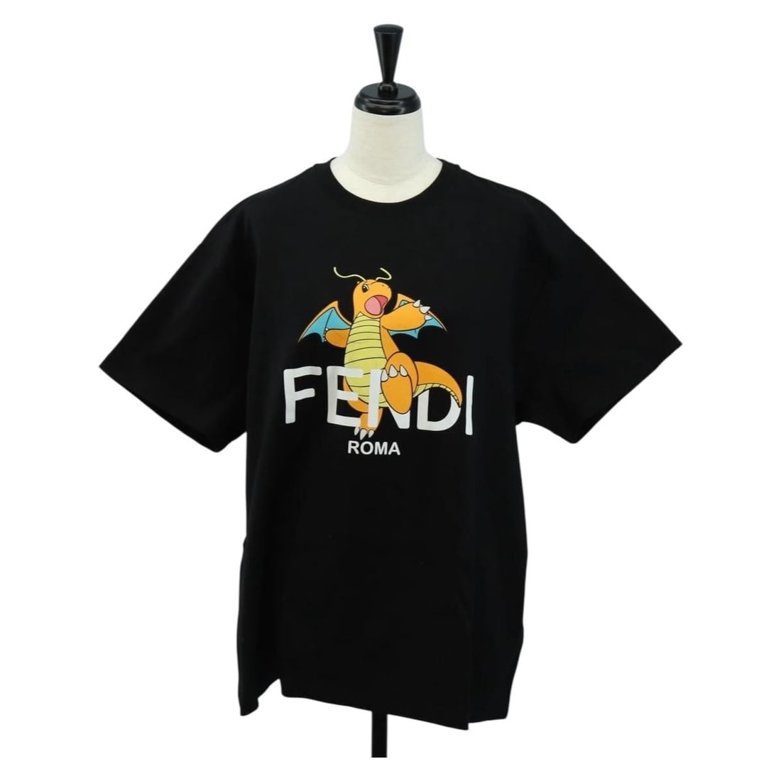 Black Cotton Dragonite Tee FENDI FRGMT Pokemon Womens M (1 of 15)